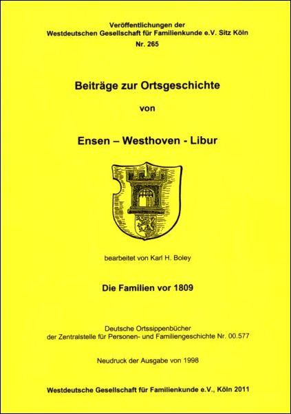 Familienbuch Ensen / Westhoven / Libur