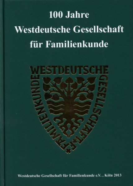 Bd-285-Festschrift 100 Jahre Westdeutsche Gesellschaft für Familienkunde