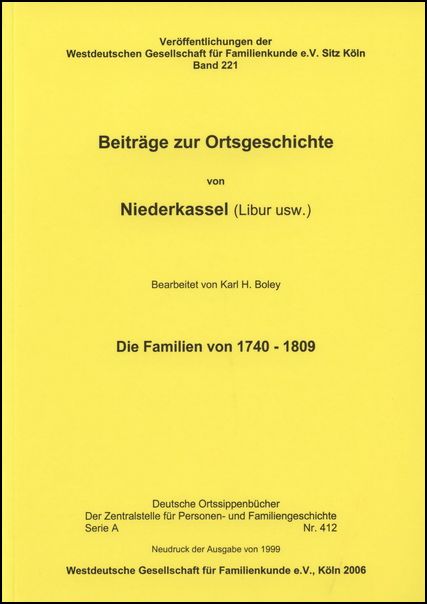 Familienbuch Niederkassel