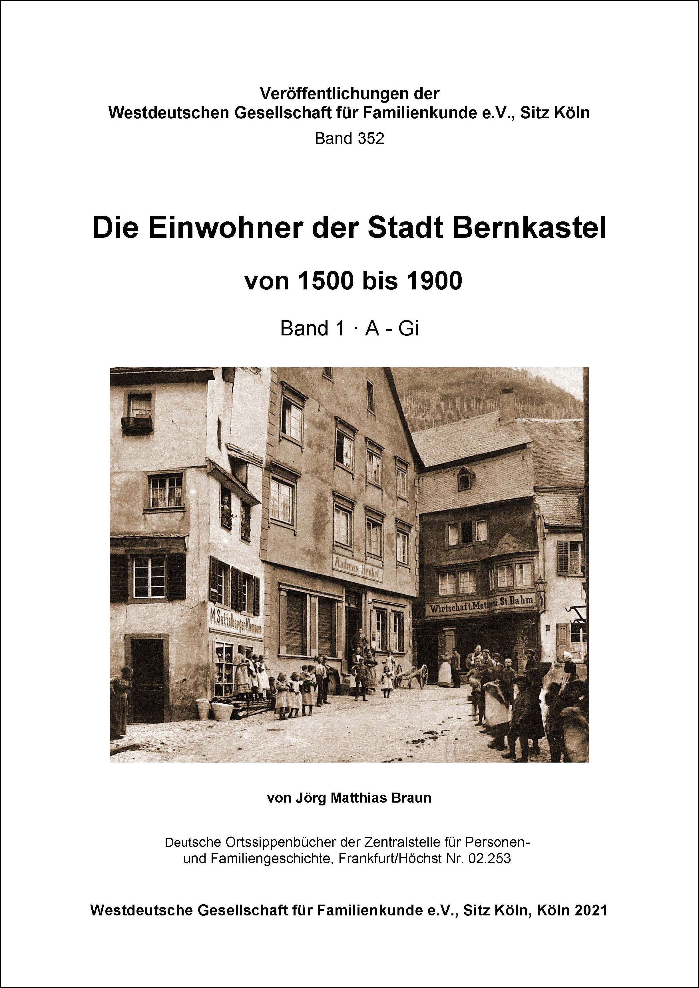 Bd-352-Bernkastel1 Familienbuch Bernkastel 1500 bis 1900. 4 Bände.