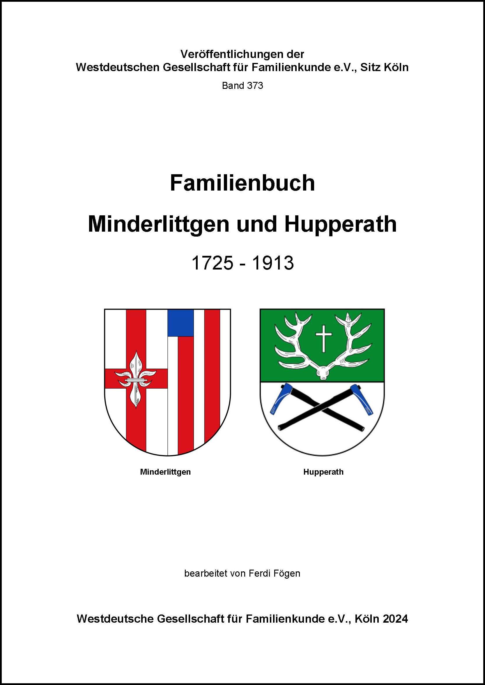 Familienbuch Minderlittgen und Hupperath 1725-1913
