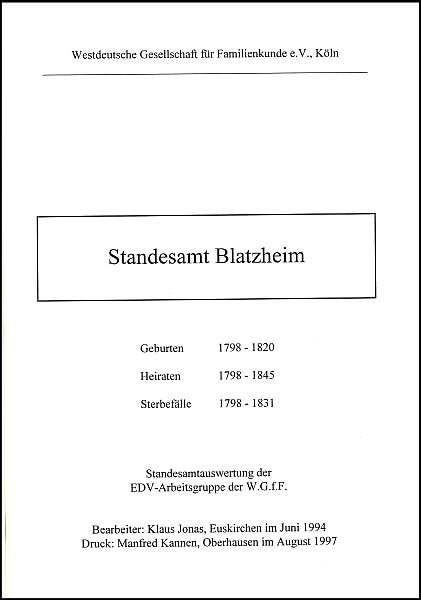 Verkartung Blatzheim (Standesamt)