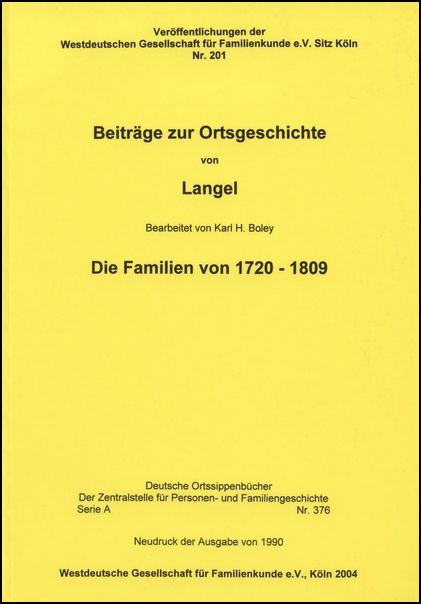 Familienbuch Langel