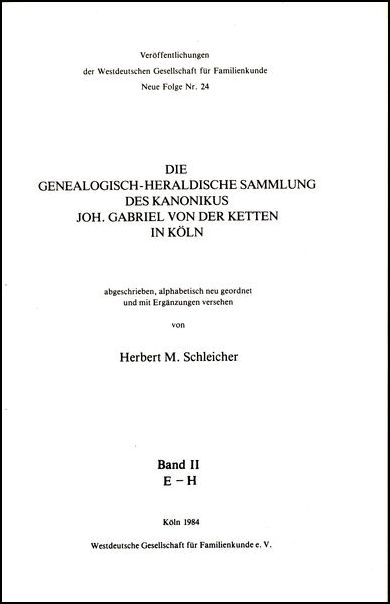 Sammlung von der Ketten Bd.II: E-H