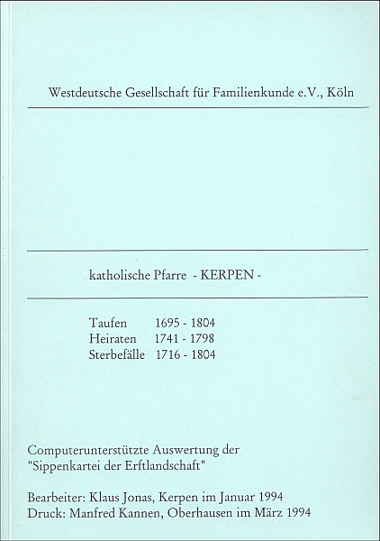 Verkartung Kerpen (kath.)