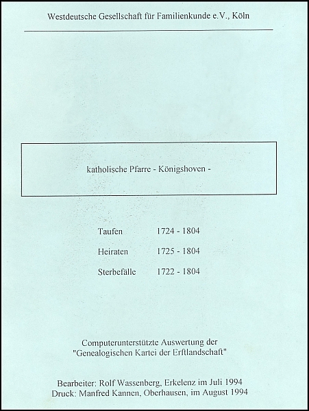 Verkartung Königshoven (kath.)