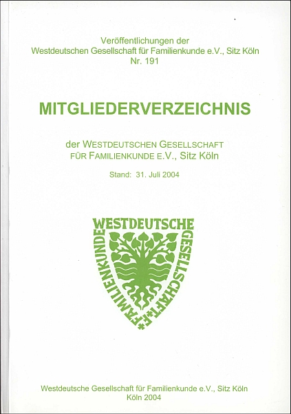 Mitgliederverzeichnis der WGfF 2004
