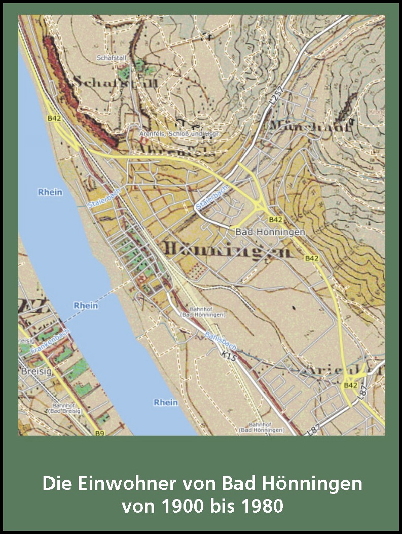 Die Einwohner von Bad Hönningen und Ariendorf, Girgenrath und Reidenbruch 1900-1980
