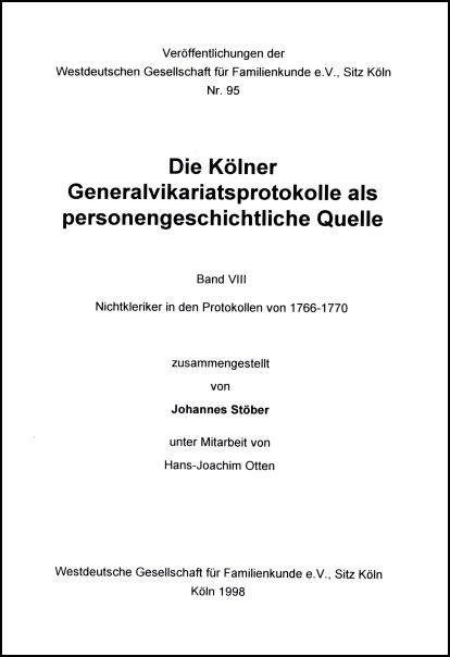 Generalvikariatsprotokolle - Bd. 08: 1766 - 1770