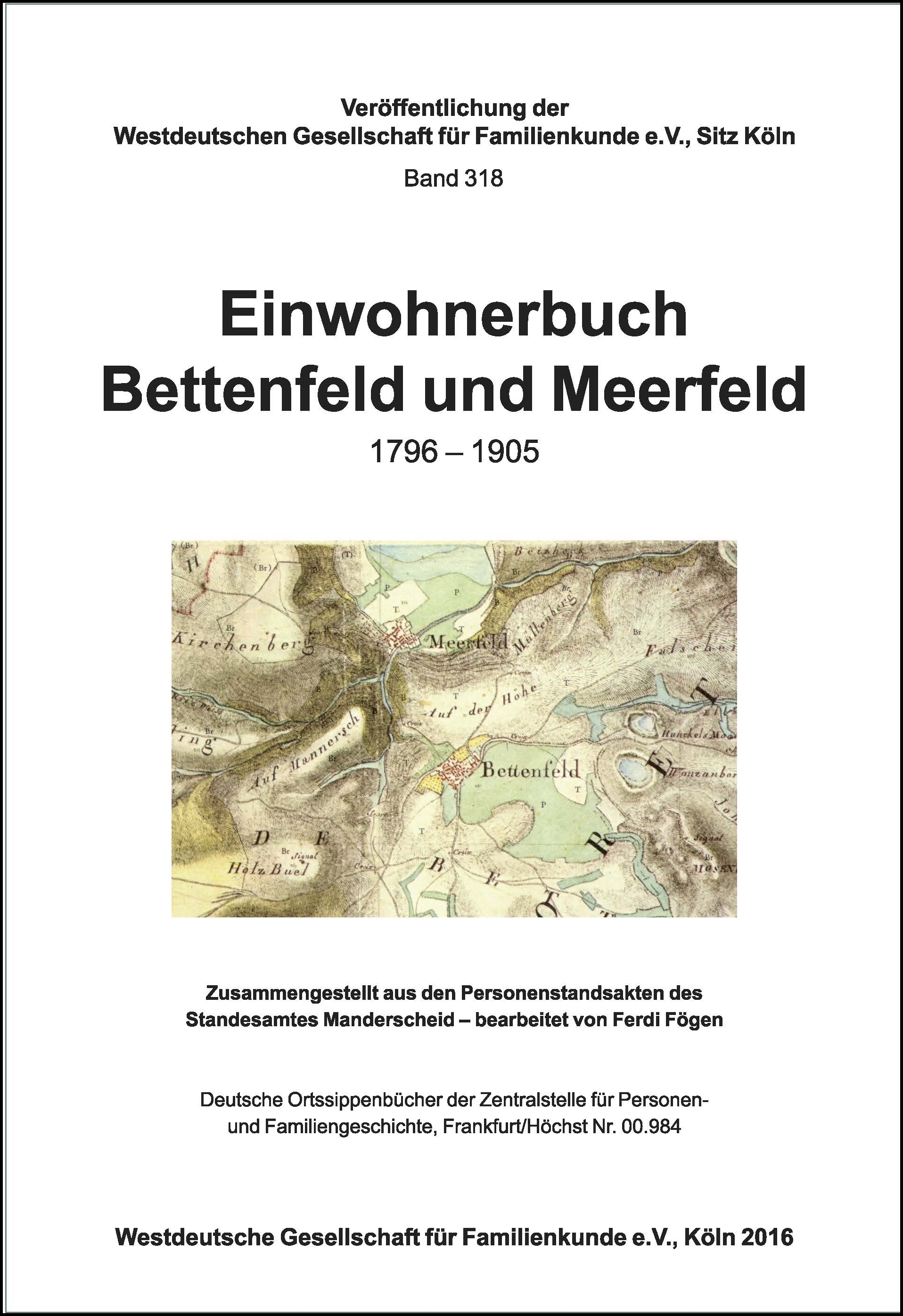 Einwohnerbuch Bettenfeld-Meerfeld 1796 - 1905