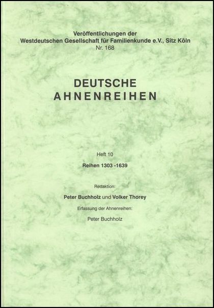 Deutsche Ahnenreihen Heft 10