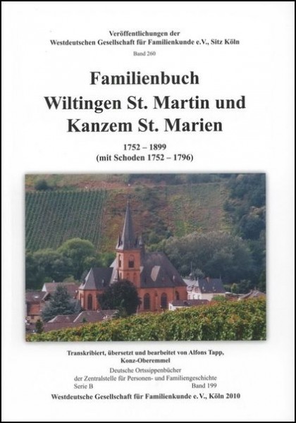 Familienbuch Wiltingen u. Kanzem