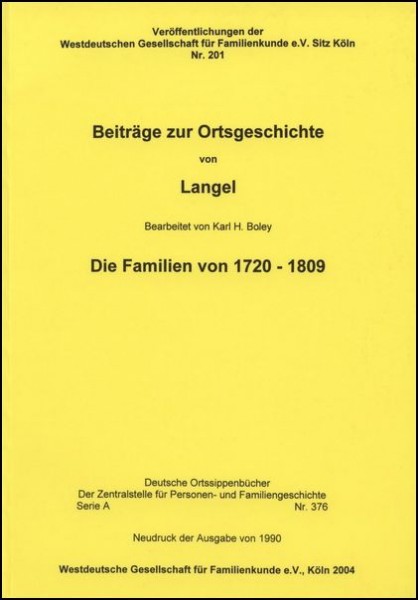 Familienbuch Langel