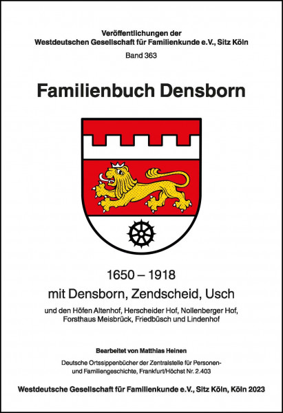 Familienbuch Densborn 1650-1918