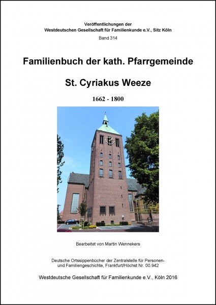 Familienbuch Weeze kath. 1662-1800