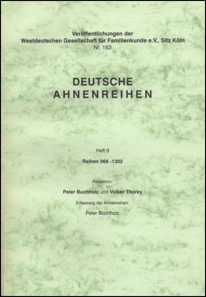 Deutsche Ahnenreihen Heft 09