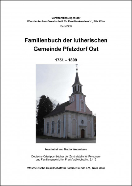 Familienbuch der lutherischen Gemeinde Pfalzdorf Ost 1751-1899