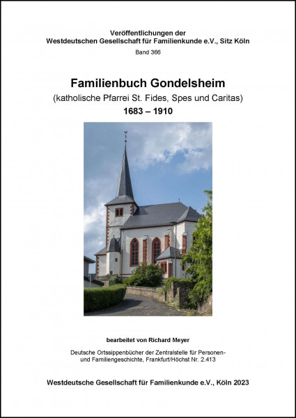 Familienbuch Gondelsheim 1683 – 1910